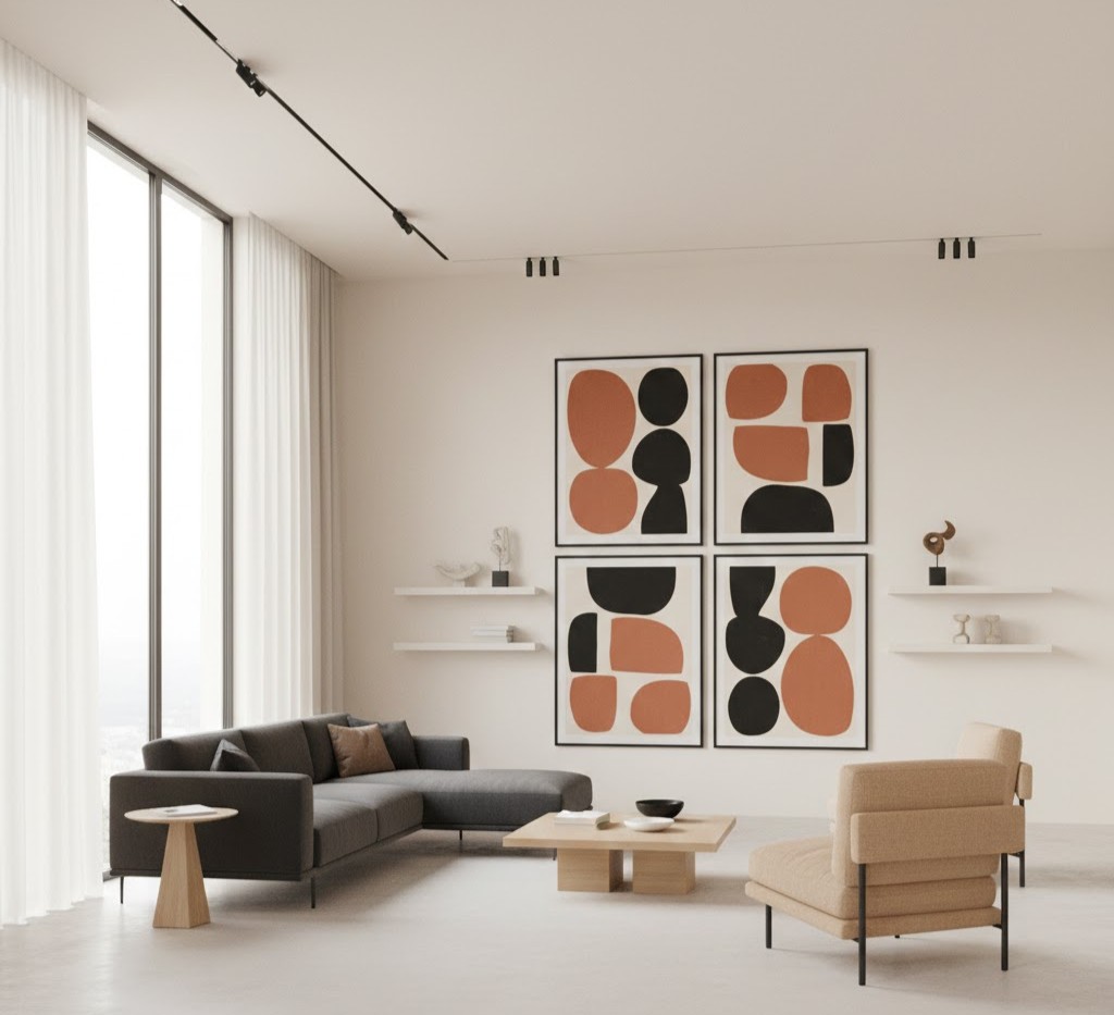Modern living space wall art